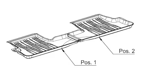 Tappetini in gomma Dynamics posteriori - A1746803001 9G33 - immagine 2